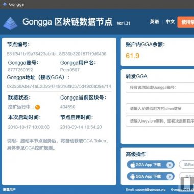 gongga区块链源码 数据节点网站源码