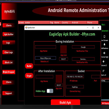 远程黑客软件/EagleSpy/安卓Android应用注入木马/老鼠/绕过Android13的辅助功能限制/远控源码